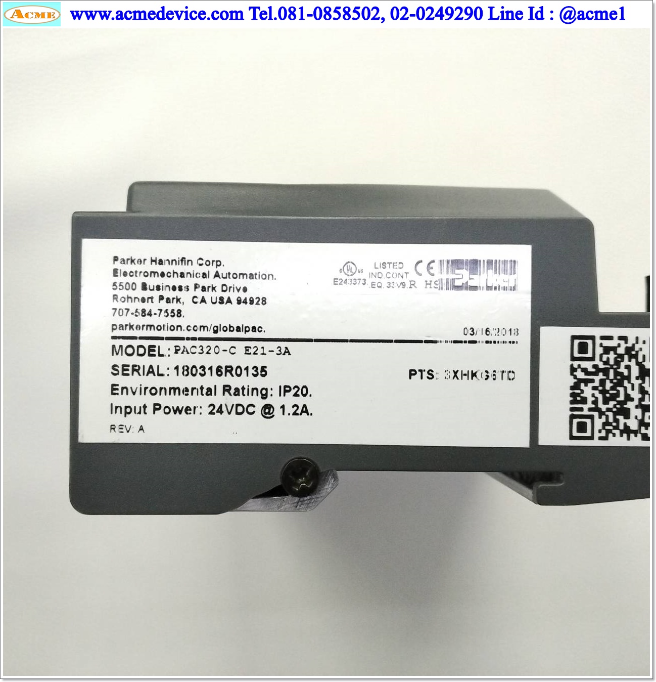 Automation Controller Parker รุ่น PAC320-C E21-3A, Windown Embedded Compact7 (มีตำหนิ)