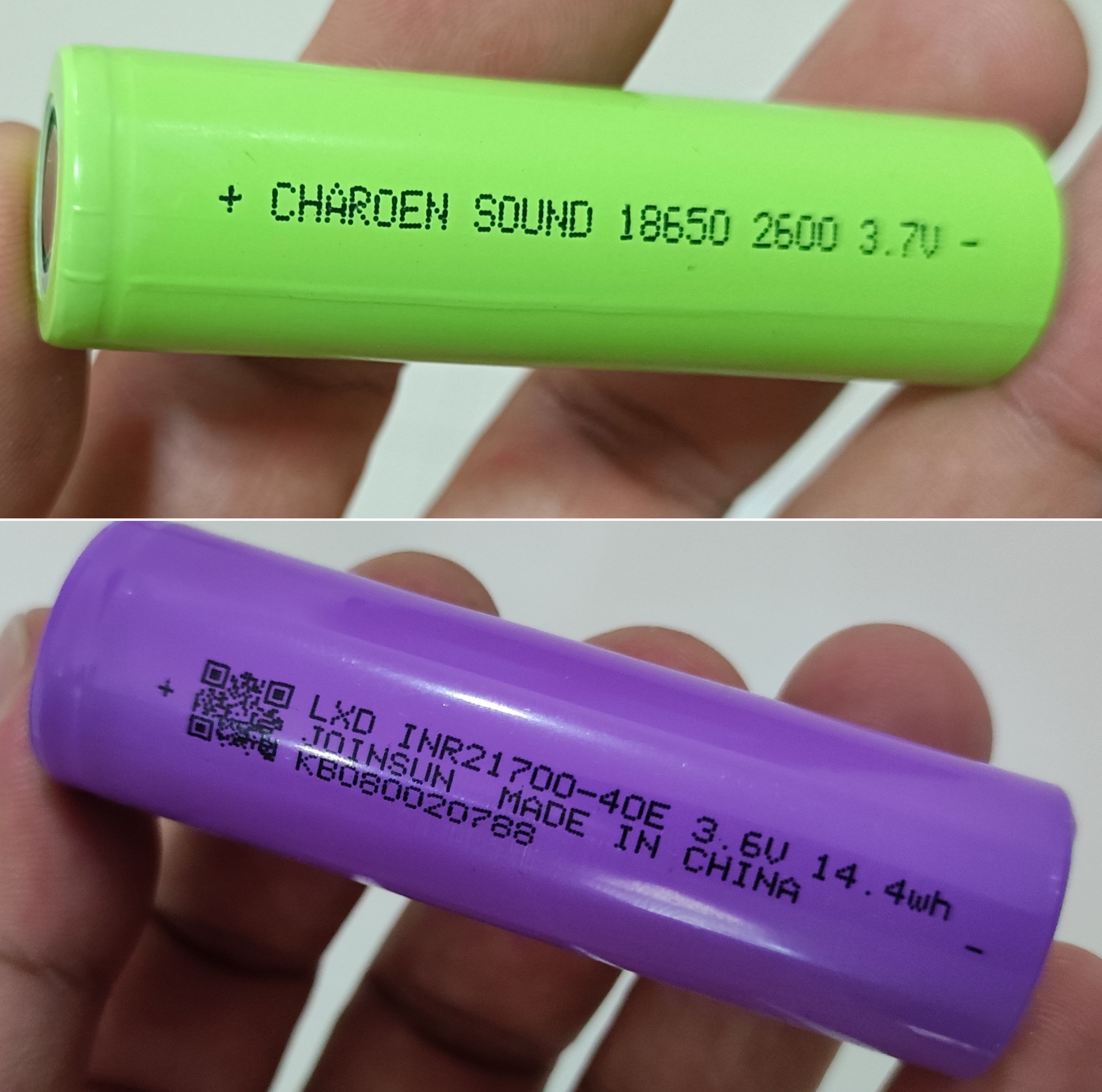 แบต 18650 และ 21700 อย่างดี ไฟดี 3.7V