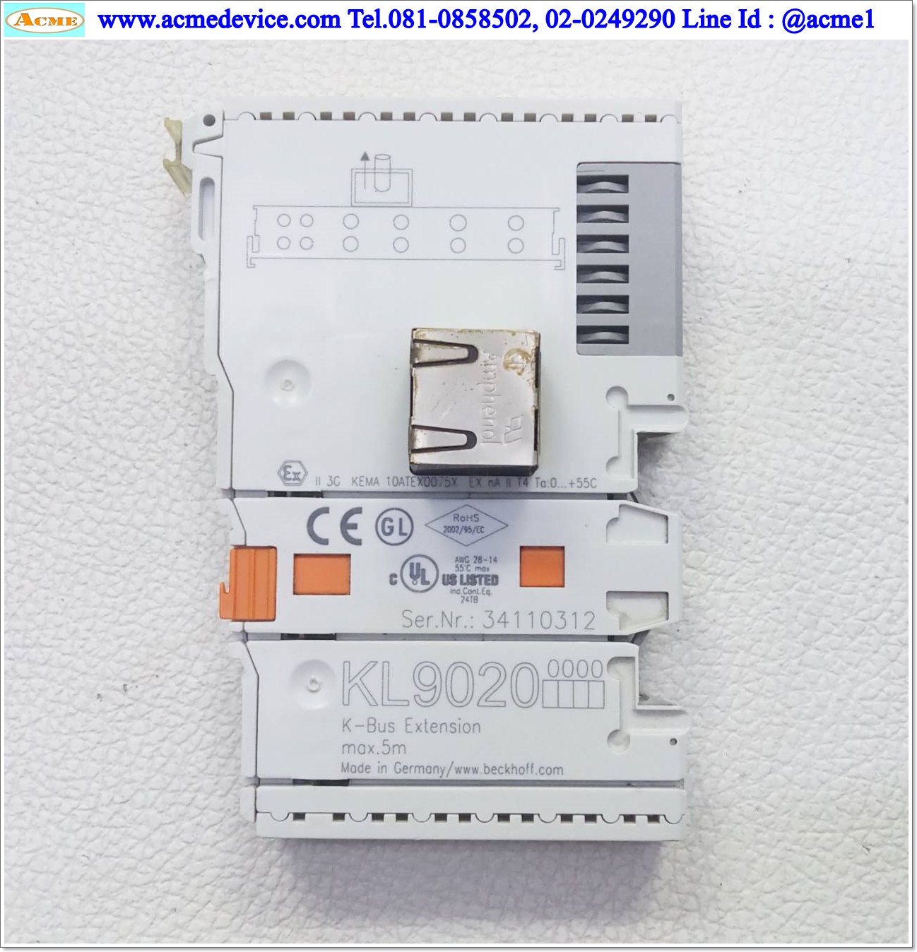 PLC Beckhoff รุ่น KL9020, K-Bus Extension