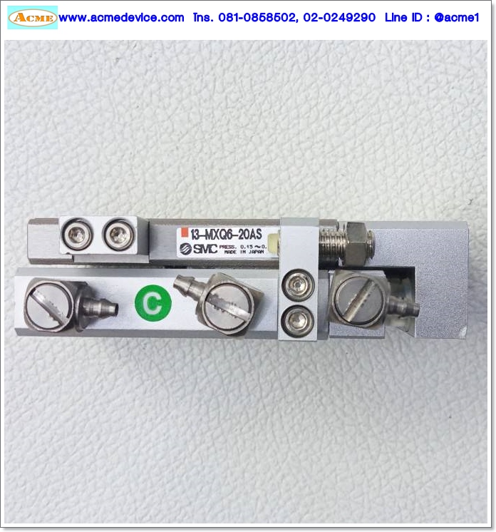 Guide Cylinder SMC รุ่น 13-MXQ6-20AS, Bore 6 mm., Stroke 20 mm.