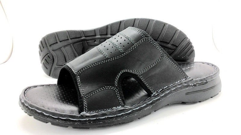 Leather sandals without backstrap (men)