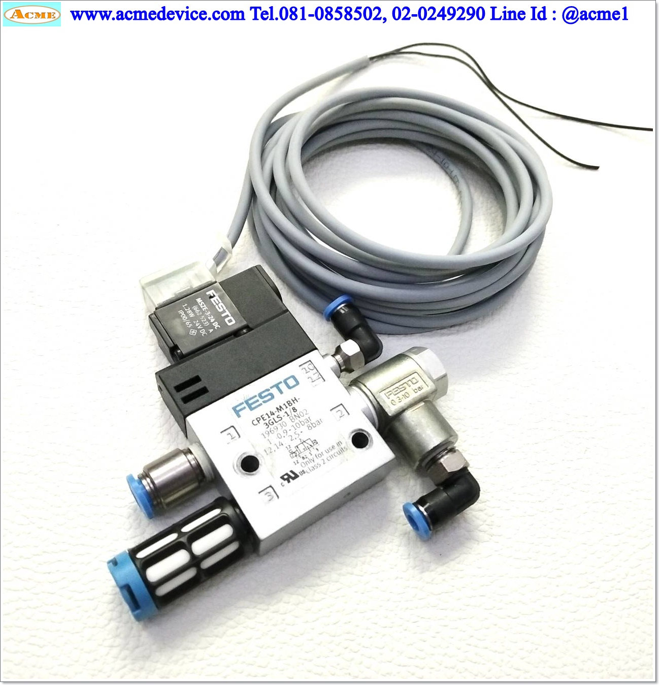 Solenoid Valve Festo รุ่น CPE14-M1BH-3GLS-1/8, 3/2, Coil 24VDC