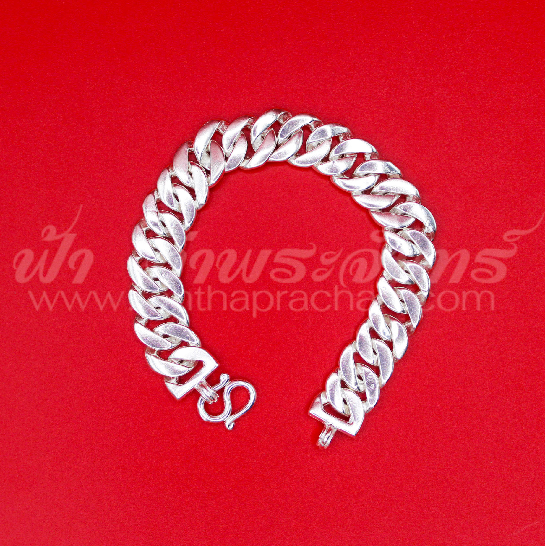 กำไลข้อมือเงินแท้ 92.5% ลายเลส