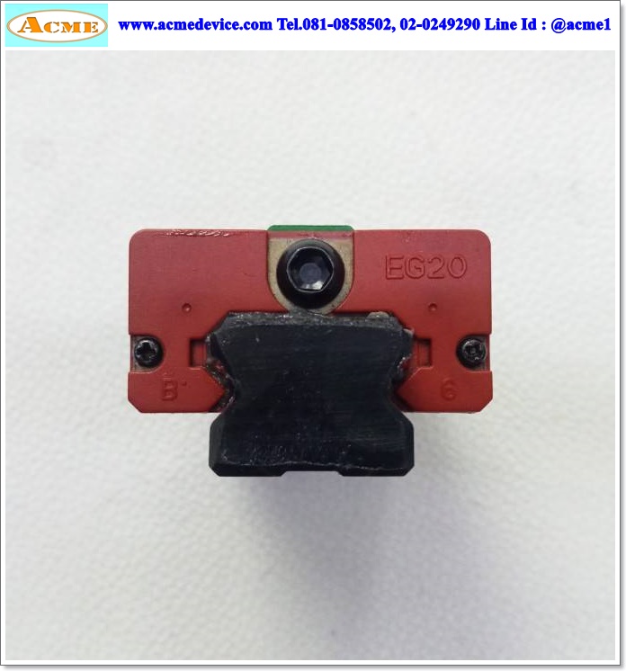 Linear Block and Rail Hiwin รุ่น EG20, รางสไลด์ขนาด 20 mm x 95 mm. (ดำ)