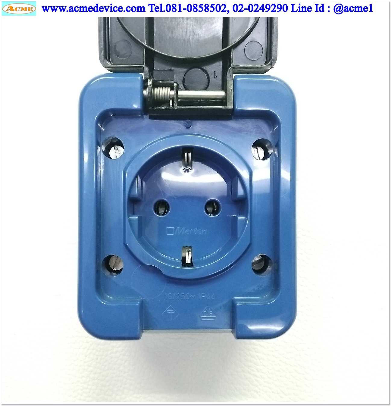 Complete PG socket Blue Merten รุ่น 279075, 250V, 16A, IP44