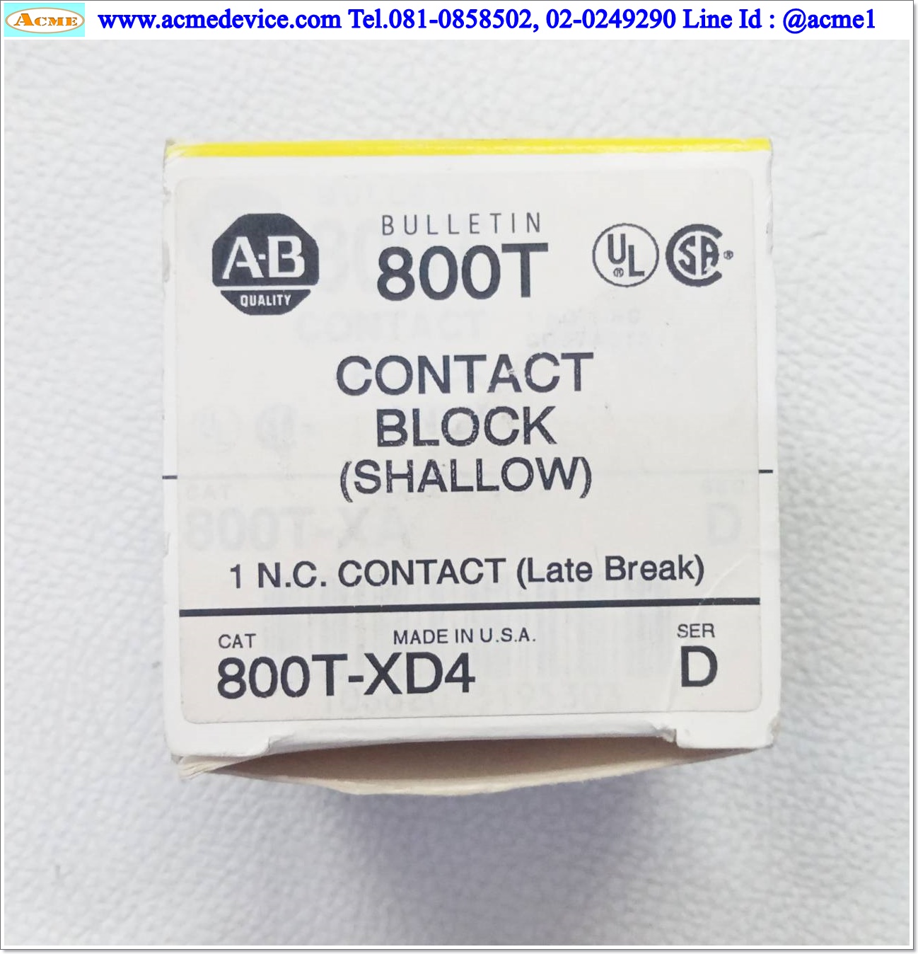 Contact Block Allen-Bradley รุ่น 800T-XD4, 1NC