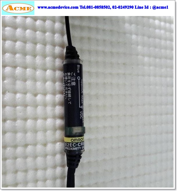 Proximity Omron รุ่น E2EC-CR8D1, M3, ระยะ 0.8mm, 2wire, NO, Shielded, Inductive