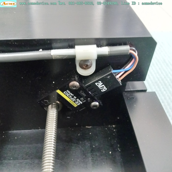 แกนสําเร็จรูป Reed Screw ??? รุ่น ???, ขนาด 235 mm x 410 mm, เพลาโต 16 mm, Stroke 100 mm, Pit 2 mm & Motor M2-3424-D