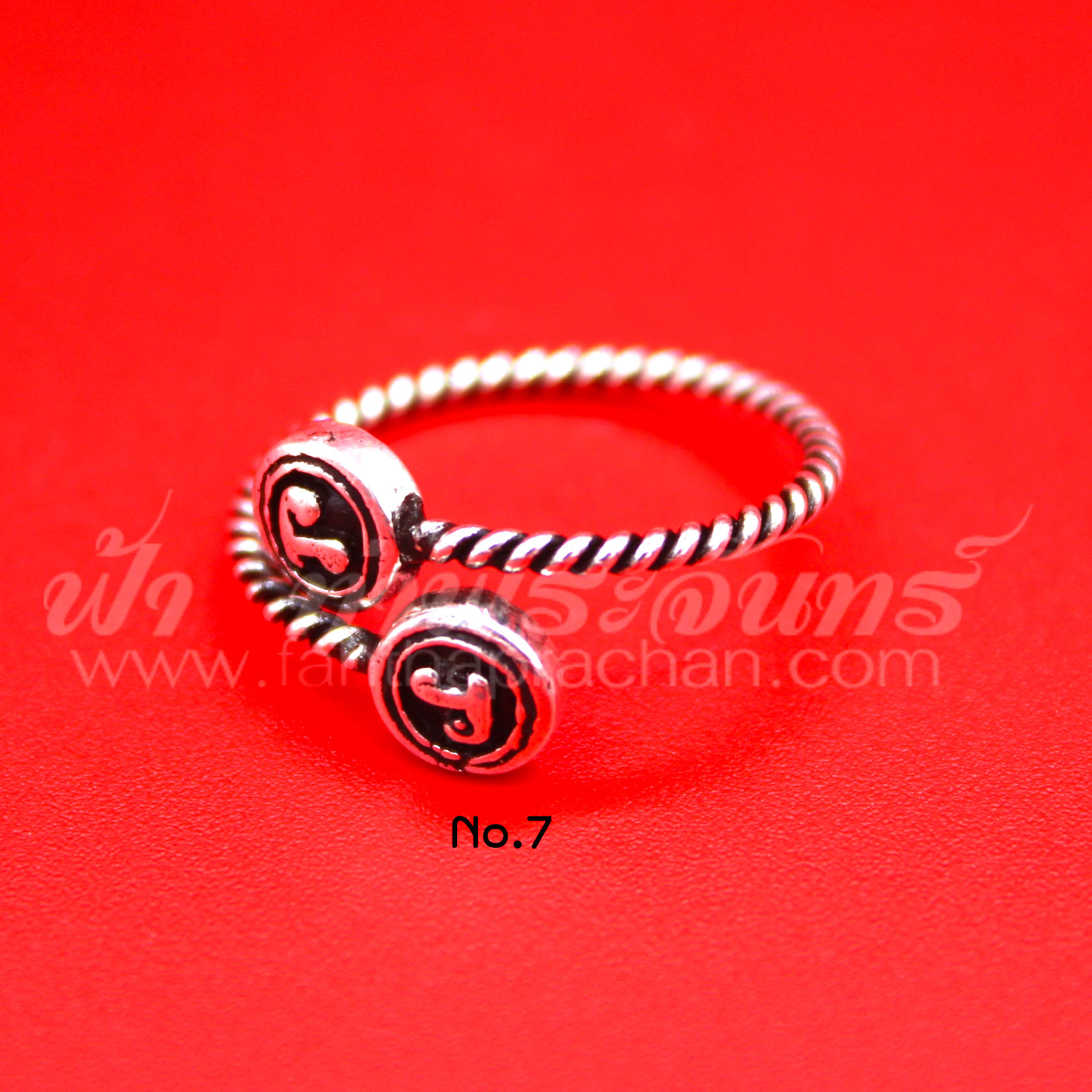 แหวนเงิน 92.5% หัวนะโมลายเกลียว