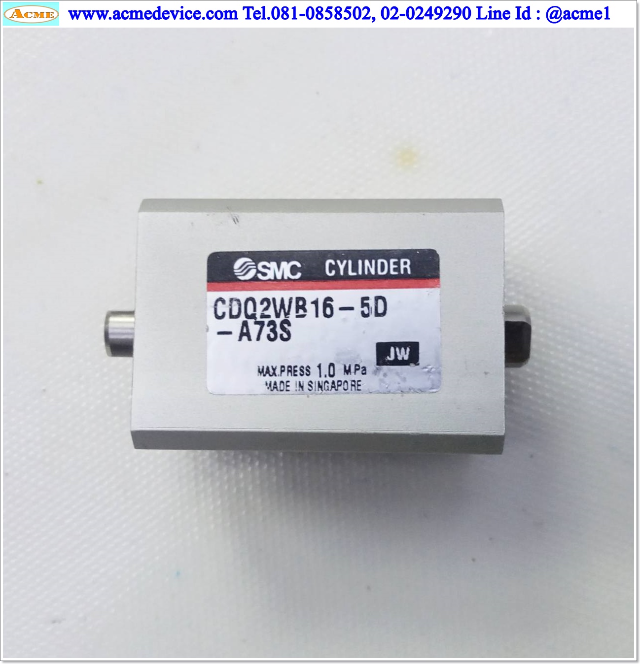 Air Cylinder SMC รุ่น CDQ2WB16-5D-A73S, Bore 16 mm., Stroke 5 mm.