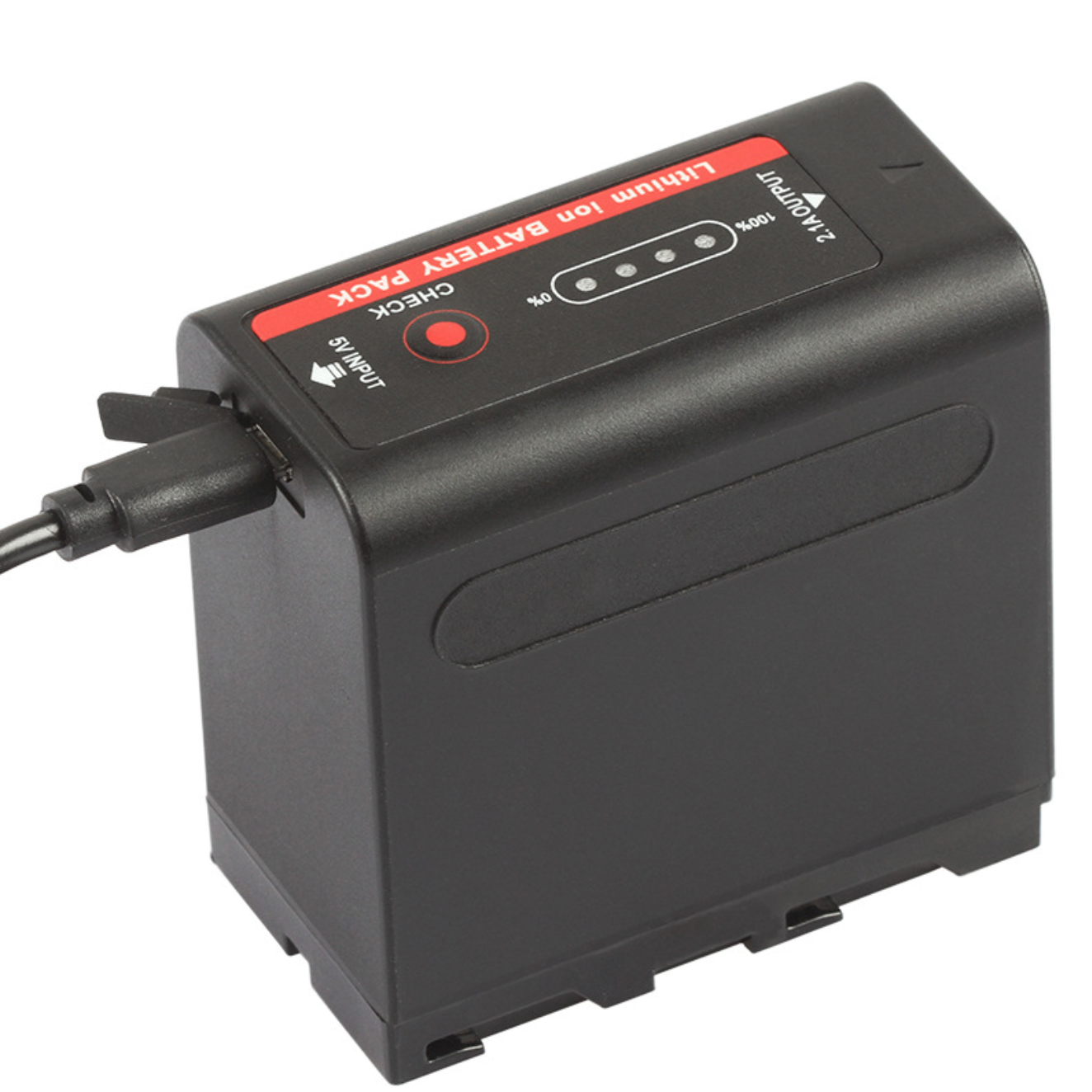 แบตเตอรี่เทียบ Sony NP-F980 8700mAh ใช้สำหรับไฟLED Yongnuoและกล้องถ่ายวิดีโอ Sony มีช่องต่อUSB สำหรับชาร์จกล้อง