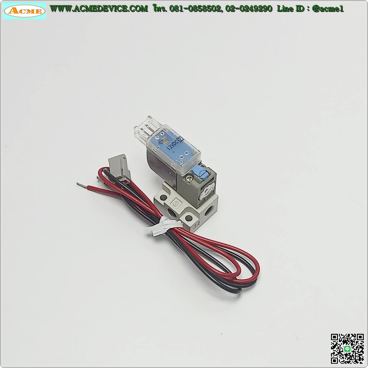 Solenoid Valve SMC รุ่น V114-6MZB-M5, 3-PORT, coil 12Vdc