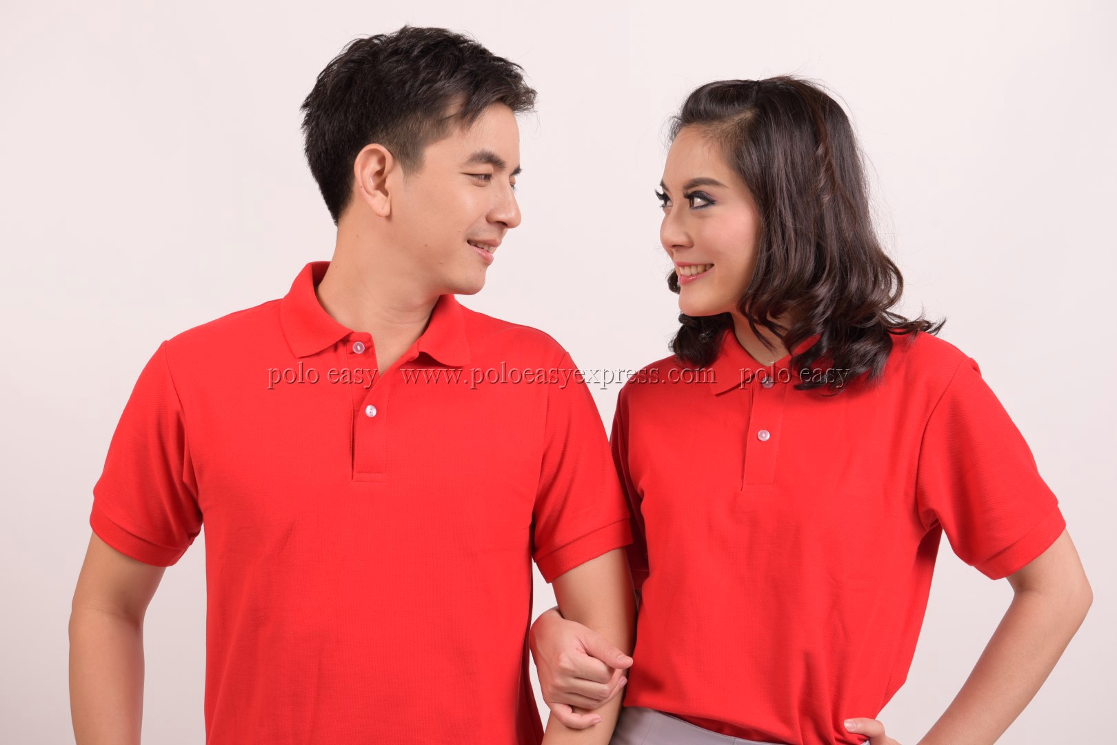 เสื้อโปโล สีแดง TK Premium แขนสั้น ทรงตรง Size 3XL