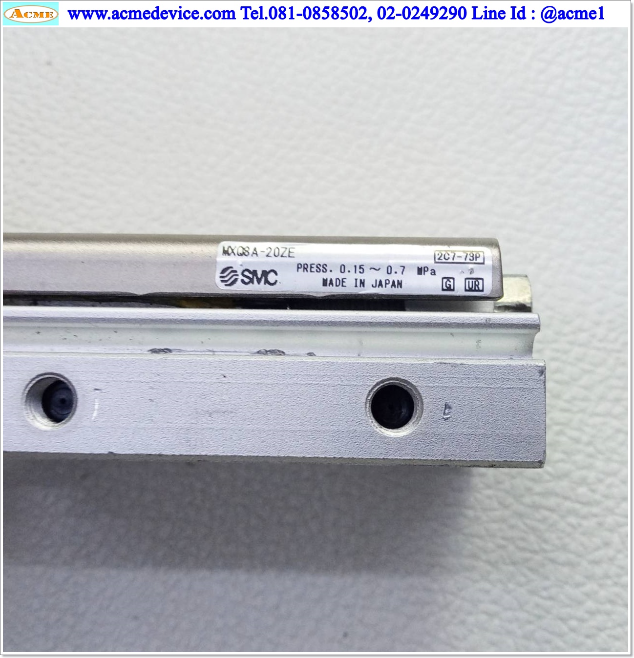 Guider Cylinder SMC รุ่น MXQ8A-20ZE, Bore 8 mm., Stroke 20 mm.