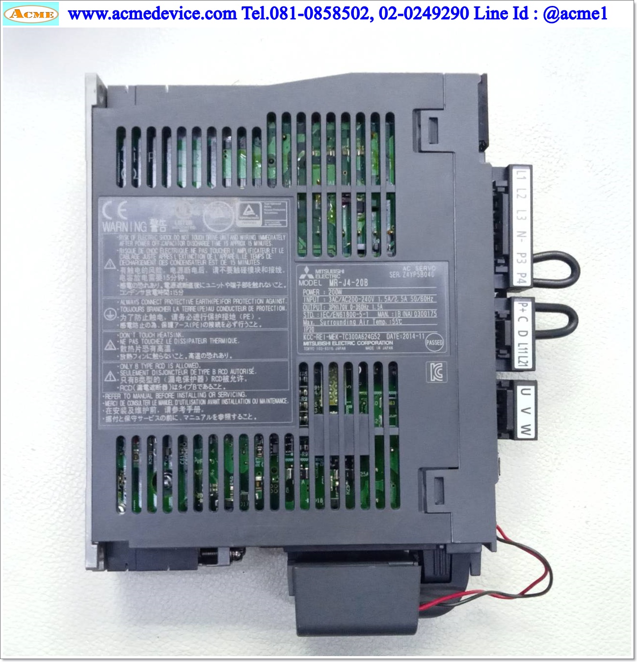 Servo Drive Mitsubishi รุ่น MR-J4-10B & HG-KR13 & LX30 (X) + MR-J4-20B & HG-KR23 & SG3320B-500H-A6CC-NN (Y) + MR-J4-10B & HG-KR053B (with break) & LX26 (Z) + MR-J4-10B & HG-KR13G5 & Gear Hamonic HPG-14A-21-FOCBKS-SB 21:1 (A)