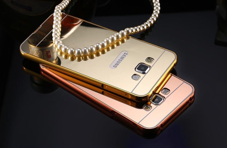 เคสฝาหลัง J7 อลูมิเนียม สีทองเงา