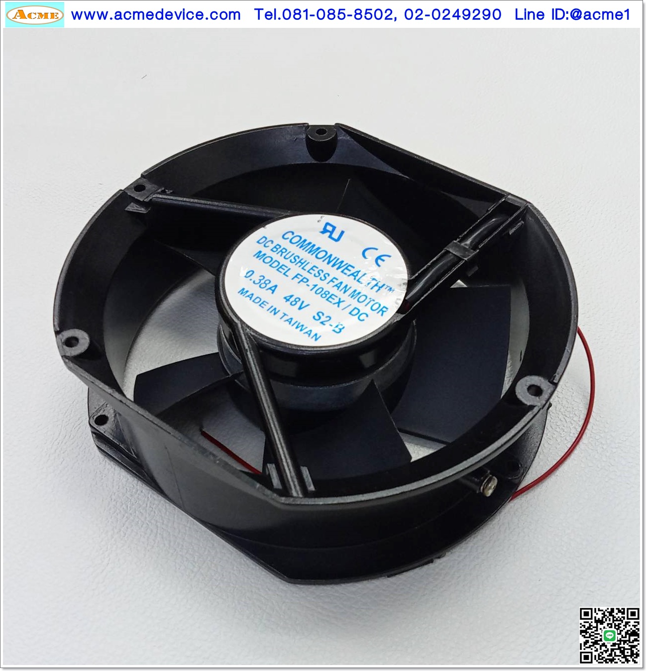พัดลม Cooling Fan Commonwealth รุ่น FP-108EX/DC, 22 to 48Vdc, DC Brushless, Ball Bearing, 172 x 150 x 51mm