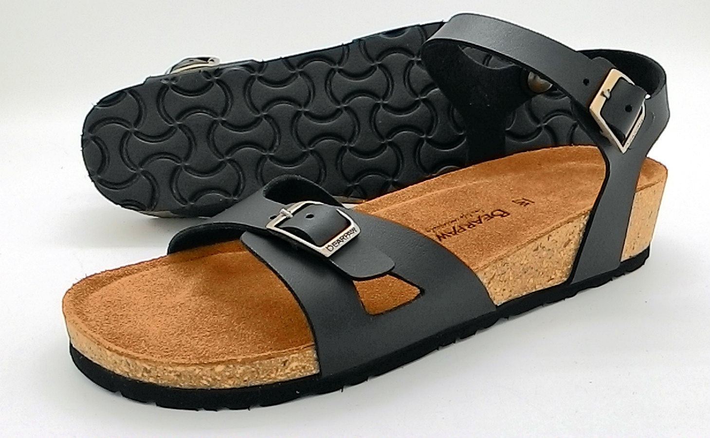 Cork sole leather sandal ( lady)