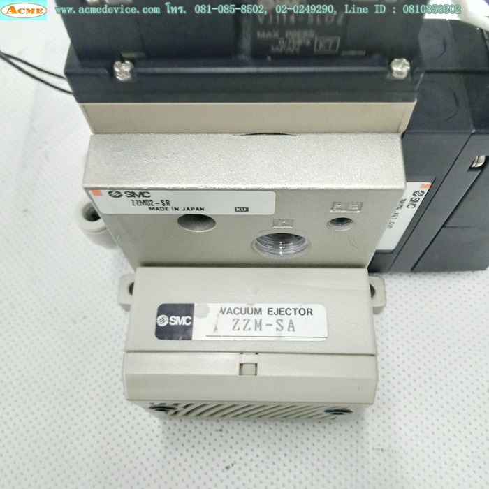 Vacuum Ejector SMC รุ่น ZZM02-SR + ZM103H-K5LZ-E14CL+ZSE1-00-14CN+ VJ114-5L0ZB+ZZM-SA, 24Vdc