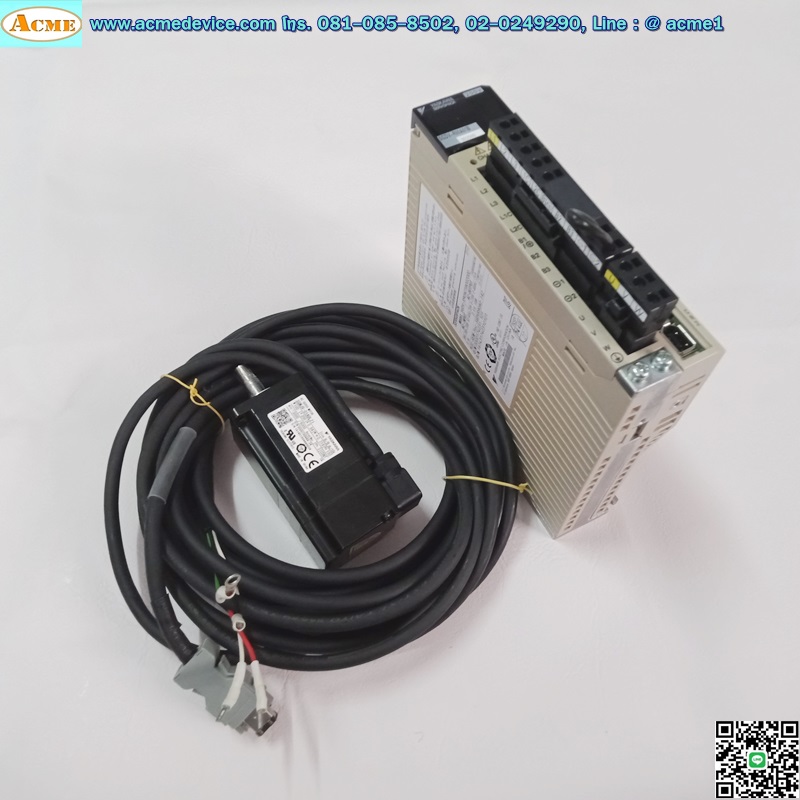 Servo Drive yaskawa รุ่น SGDV-R90A01B002000 & Motor SGMJV-01ADL21, 3000/6000 rpm, 100w (สาย 4 m.)