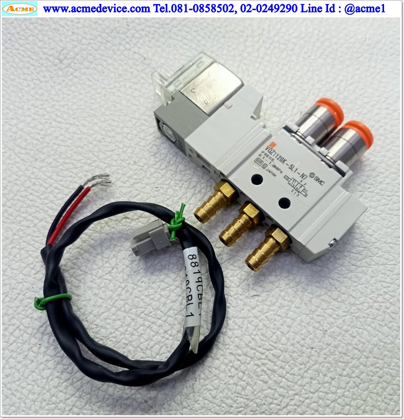 Solenoid Valve SMC รุ่น VQZ1120K-5L1-N7, 5/2, 2-position single, coil 24Vdc