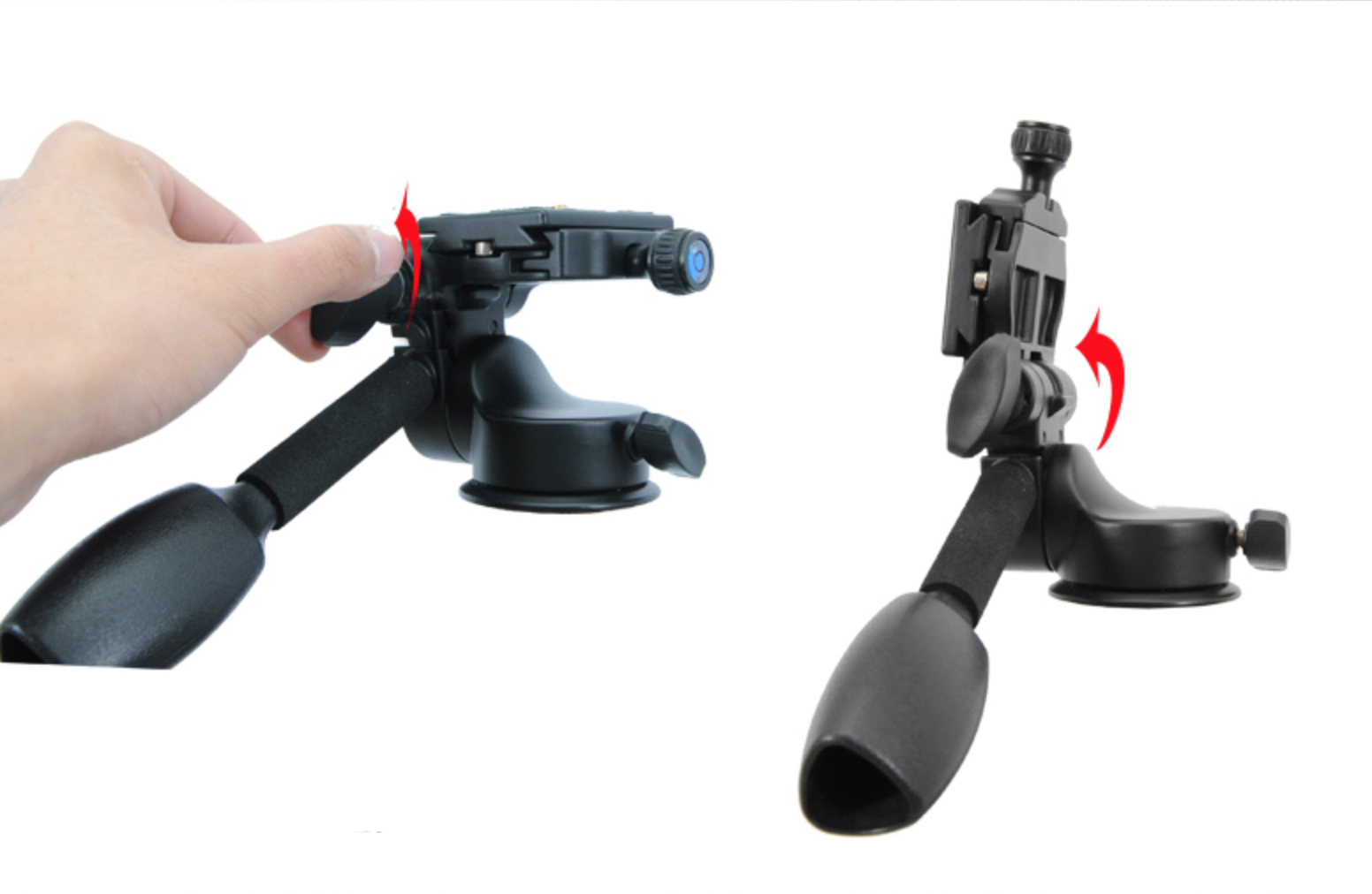 หัวแพนกล้อง QZSD Q08 Fluid Tripod Monopod Head