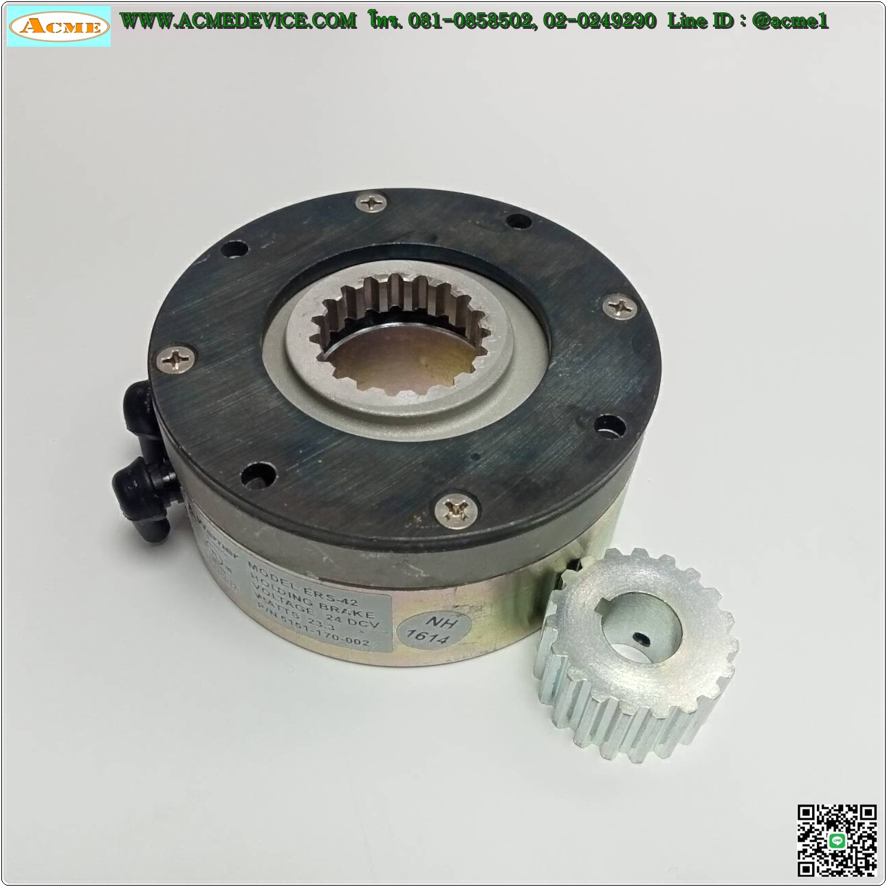 Holding Brakes Warnerelectric รุ่น ERS-42, Static Torque: 7.0 ft-lb, 24Vdc
