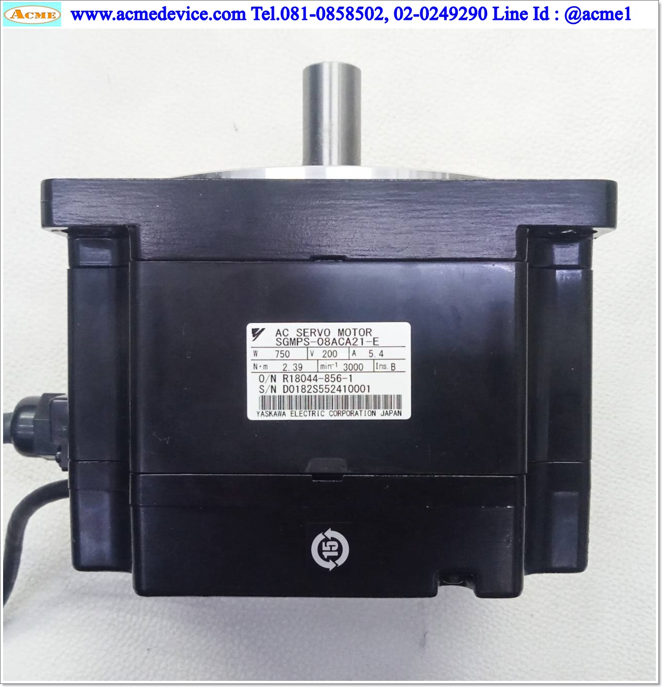 Servo Drive Yaskawa รุ่น SGDV-5R5A01A & Motor SGMPS-08ACA21-E, 750W