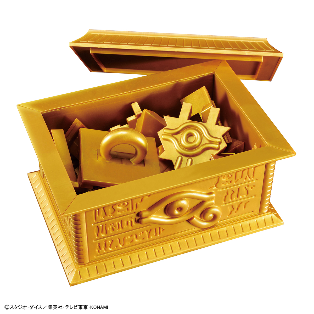 BANDAI ANIME Uitimagear Millennium Puzzle Storage Box Gold Sarcophagus โมเดล การ์ตูน อนิเมะ