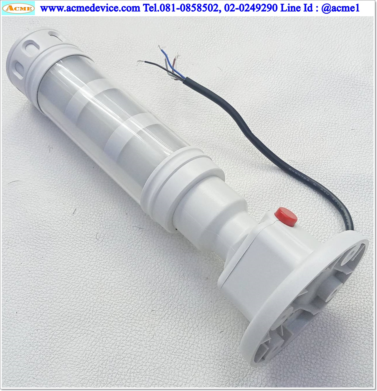 Tower Light Qronz รุ่น TL50, TL50WT-S3ACRYG-QD24, 3-Color, Green Red Yellow, 24Vdc