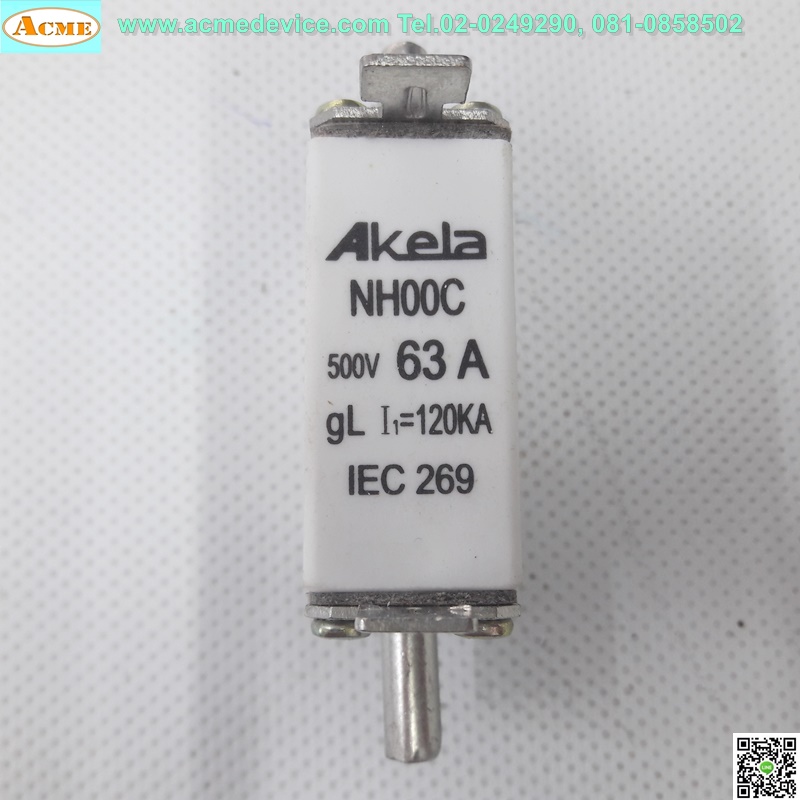 Fuse Akela รุ่น NH00C, 63A, 500V
