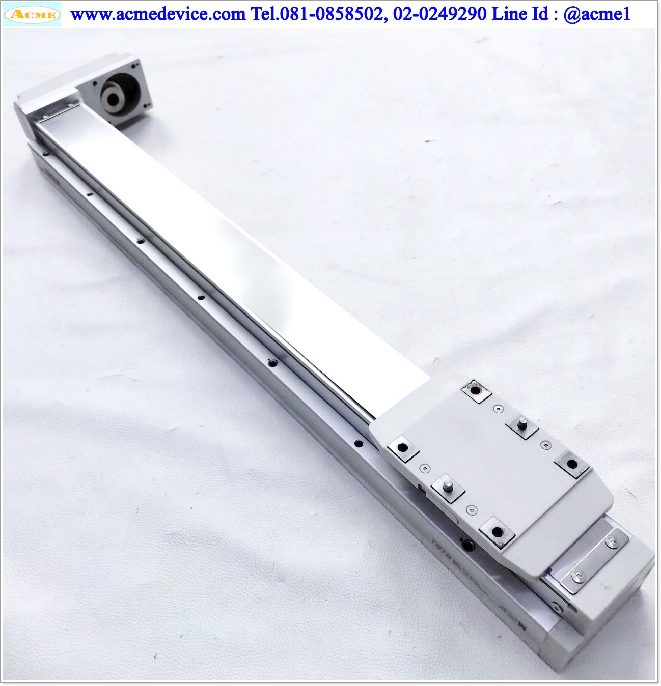 แกนสำเร็จรูป Ball Screw Toyo รุ่น GTH8-L20-500-BR-M20-C4, ขนาด 80 x 810 mm., แกนโต 15 mm, Stroke 500 mm., Pit 20 mm.