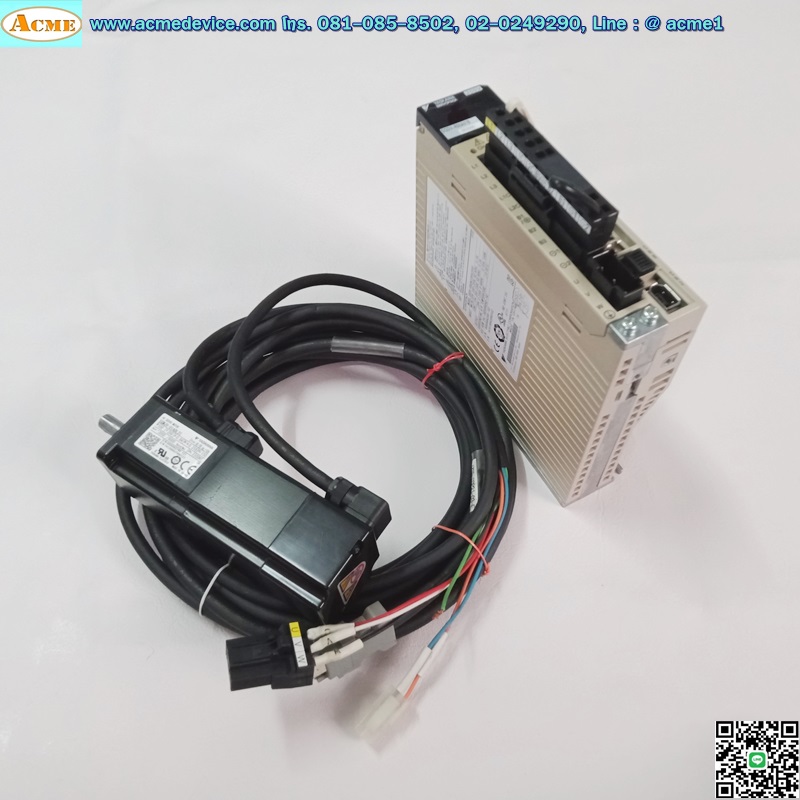 Servo Drive yaskawa รุ่น SGDV-R90A01B002000 & Motor SGMJV-01ADL2C, (with break), 3000/6000 rpm, 100w, (สาย 3 m.)