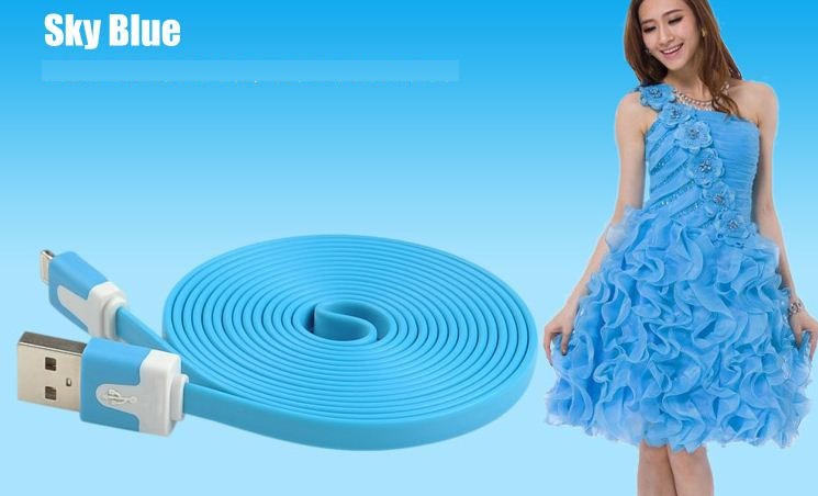 สายชาร์จ USB (แบน) สำหรับ iPhone ยาว 3เมตร