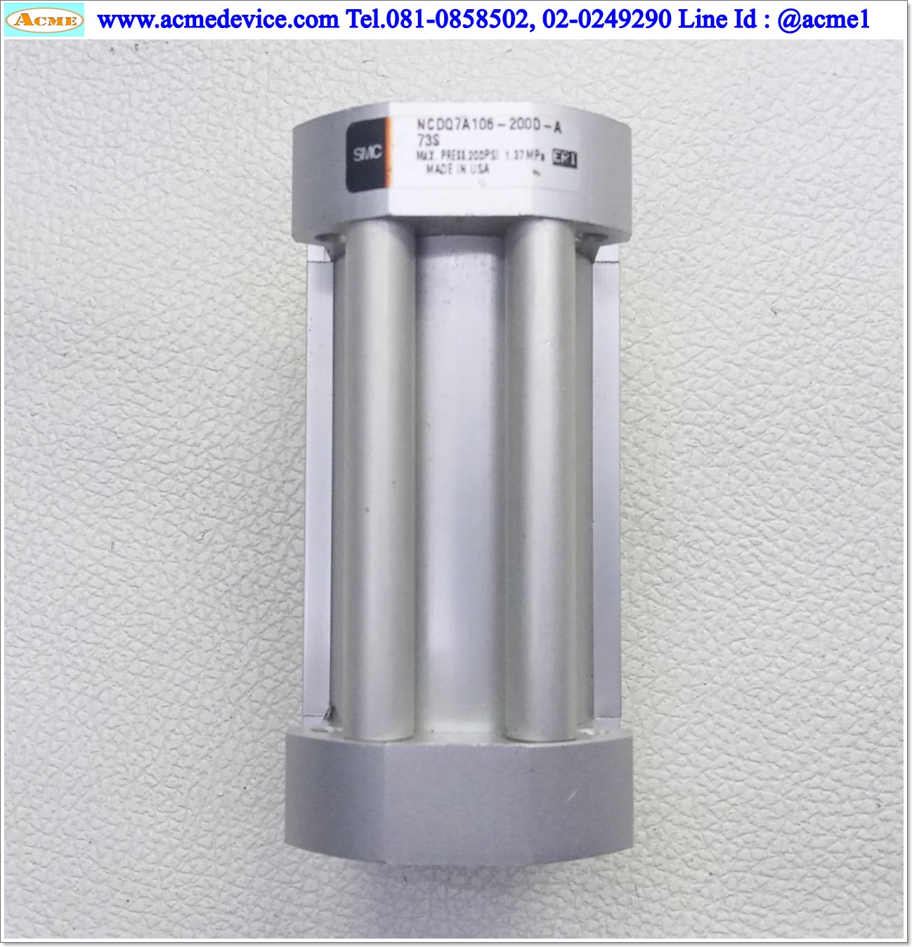 Air Cylinder SMC รุ่น NCDQ7A106-200D-A73S, Stroke 2"