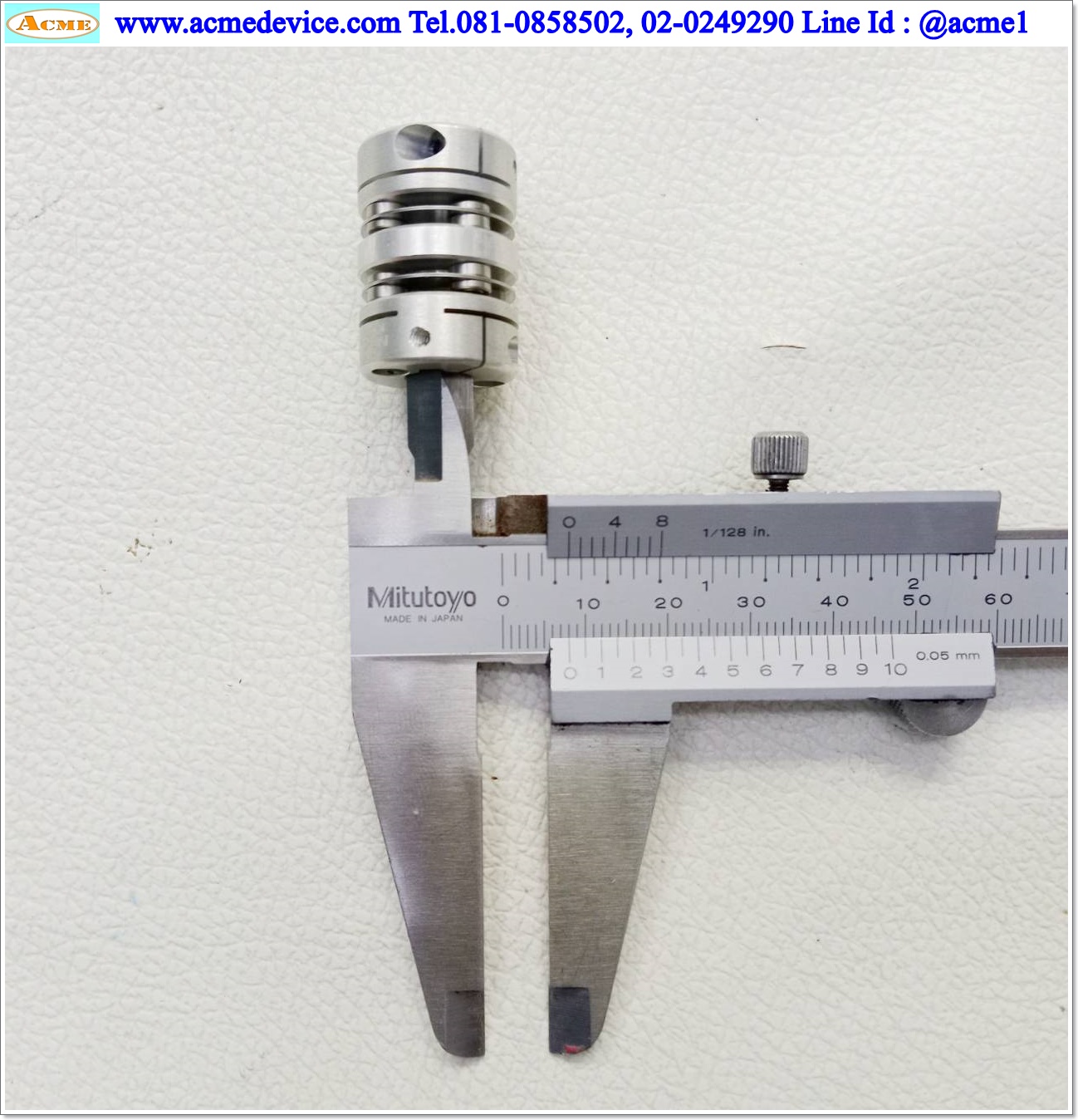 Coupling NBK ขนาด ID4.5/8mm, OD 19mm, L 27mm.