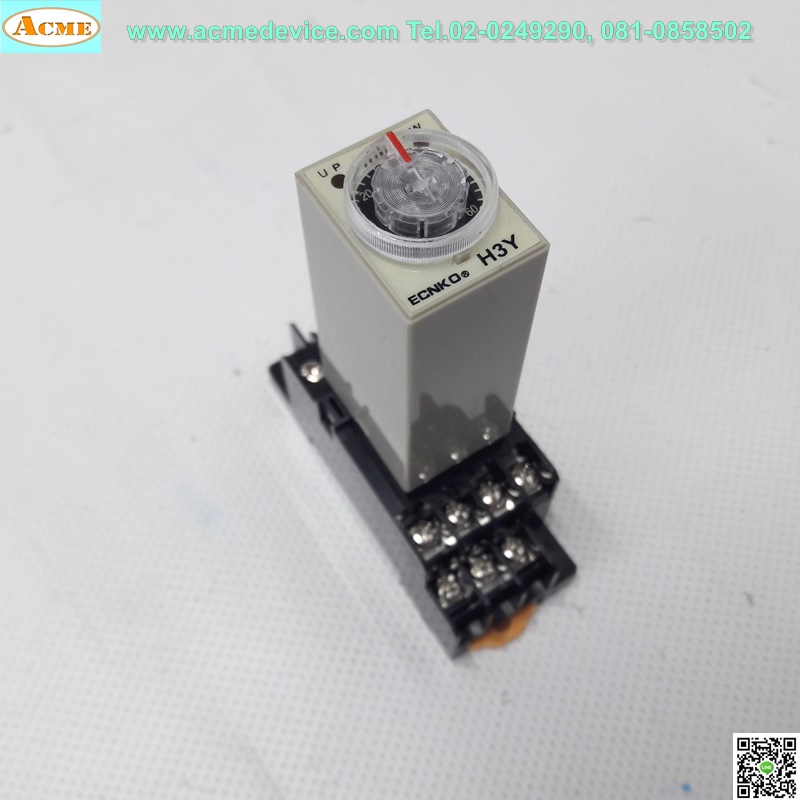 Timer ECNKO รุ่น H3Y-4 + Socket PYF14A, 220V, 0-60 min