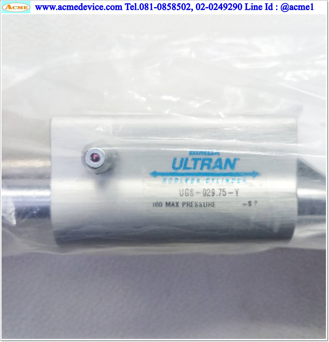 Rodless Bimba รุ่น UGS-029.75-Y, Bore 9/16", Stroke 9-3/4"