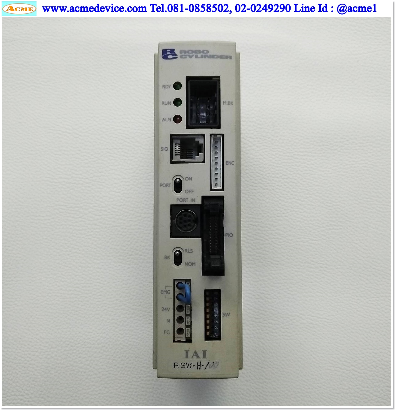 Actuator IAI Drive รุ่น RCA-S-RSW & RC-RSW-H-100-S-G1-SU-SCB35-SP, Stroke 100 mm.