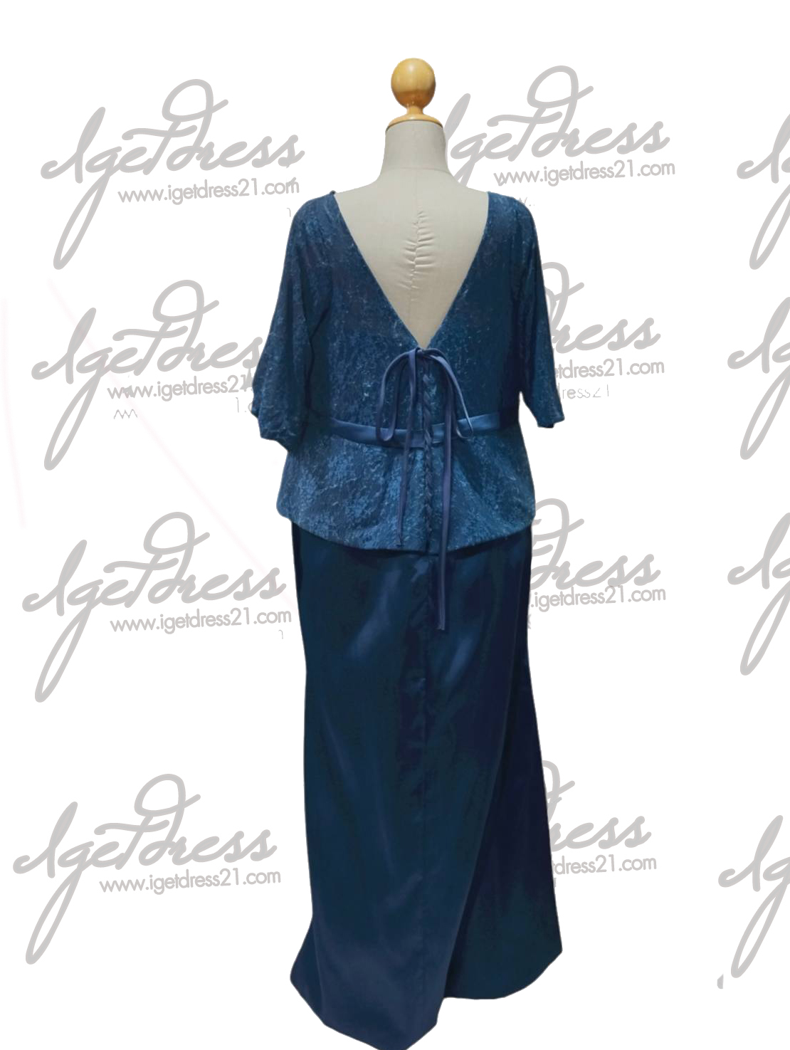 ราตรียาวตัวเสื้อลูกไม้6XL