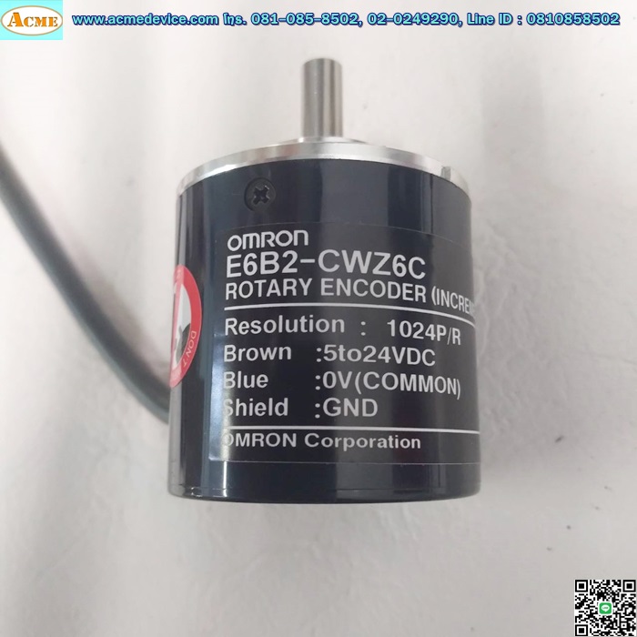Incremental Rotary Encoder Omron รุ่น E6B2-CWZ6C, 5-24V, 1024P/R (NPN)
