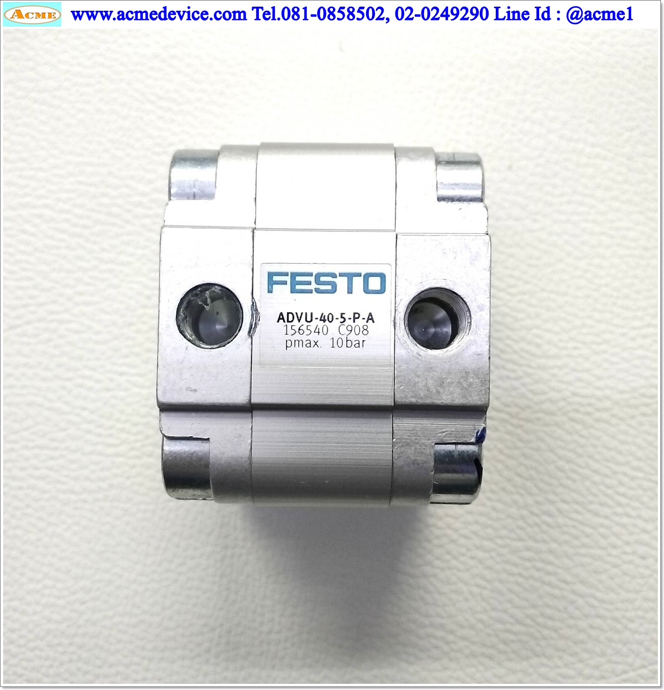 Air Cylinder Festo รุ่น ADVU-40-5-P-A, Bore 40 mm, Stroke 5 mm