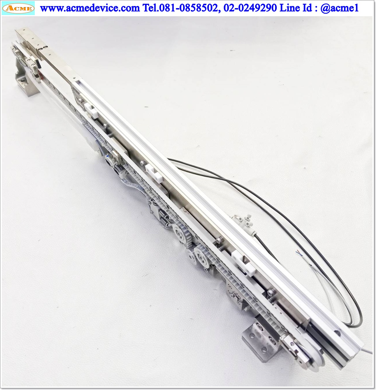 Timing Belt Feeder ขนาด 47 x 800 x 110 mm. & Motor รุ่น HECM245-F1.3A, 2-phase, 5V, 1.3A, 1.8 deg/step