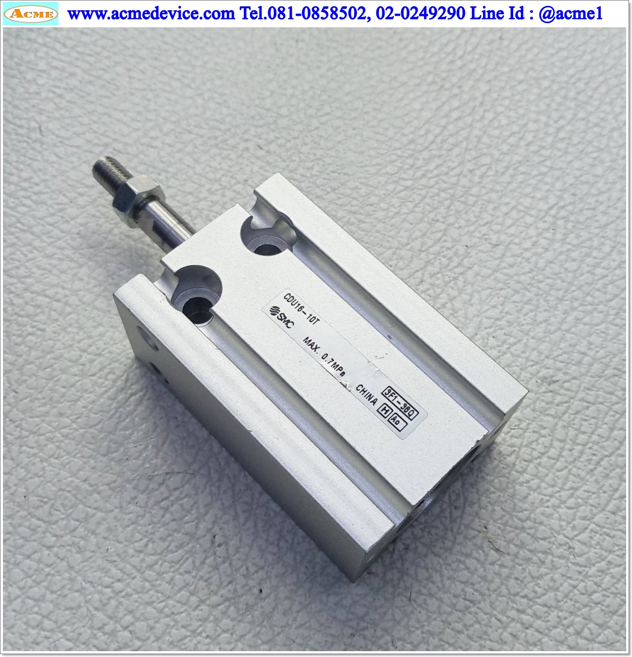 Air Cylinder SMC รุ่น CDU16-10T, Bore 16 mm., Stroke 10 mm, Spring extend