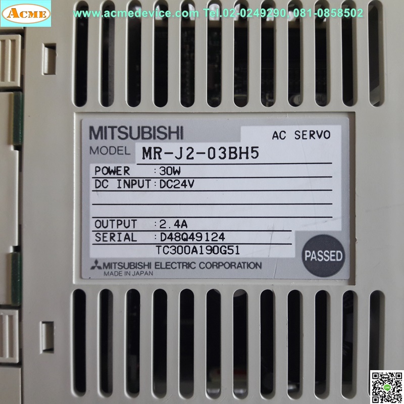 Servo Drive Mitsubishi รุ่น MR-J2-03BH5 & Motor HC-AQ0235D, 30W