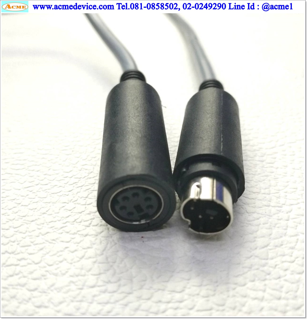 Mini Din 6 Pin Extension Cable, Male to Female, 6M