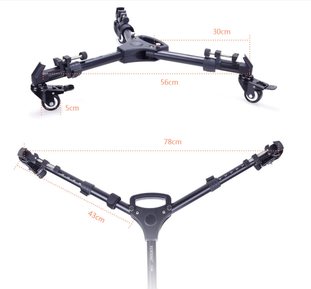 ล้อเลื่อนติดขาตั้งกล้อง ยี่ห้อYunteng YT-900 (Camera Professional Tripod Dolly)