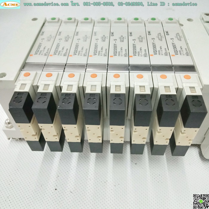 Solenoid Valve SMC รุ่น VQ2200Y-5 (6) + VQ2300Y-5 (2), 1 คอยส์, 24V, 4 way, 2, 3 Position