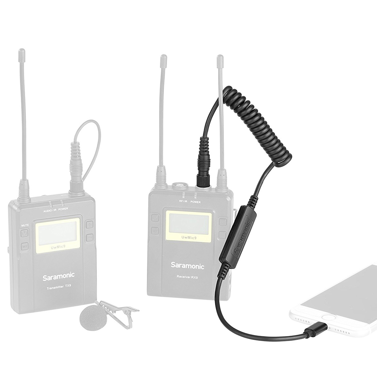 Saramonic LC-C35 Locking 3.5mm Male Connector to Apple Certified Lightning Output Cable for Select Saramonic Microphones including the LavMic, SR-WM4C, UwMic9, UwMic10 and UwMic15 รับประกันศูนย์ไทย 1 ปี