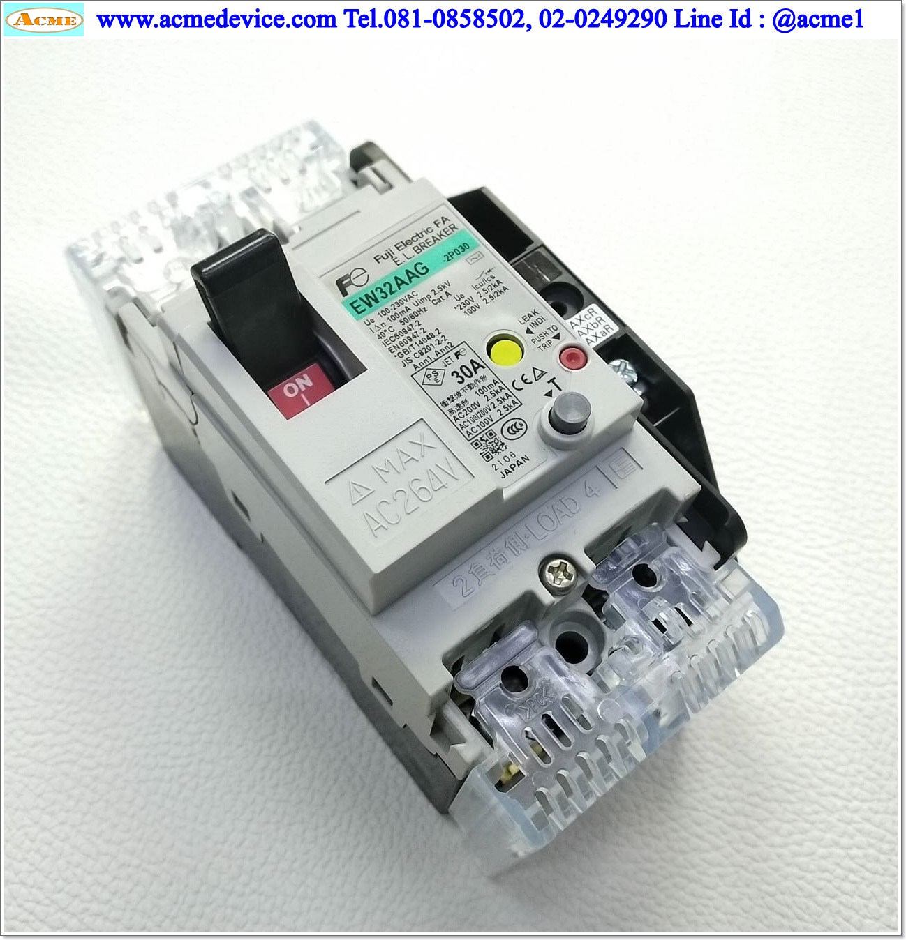 Breaker 2P Fuji รุ่น EW32AAG, 30A